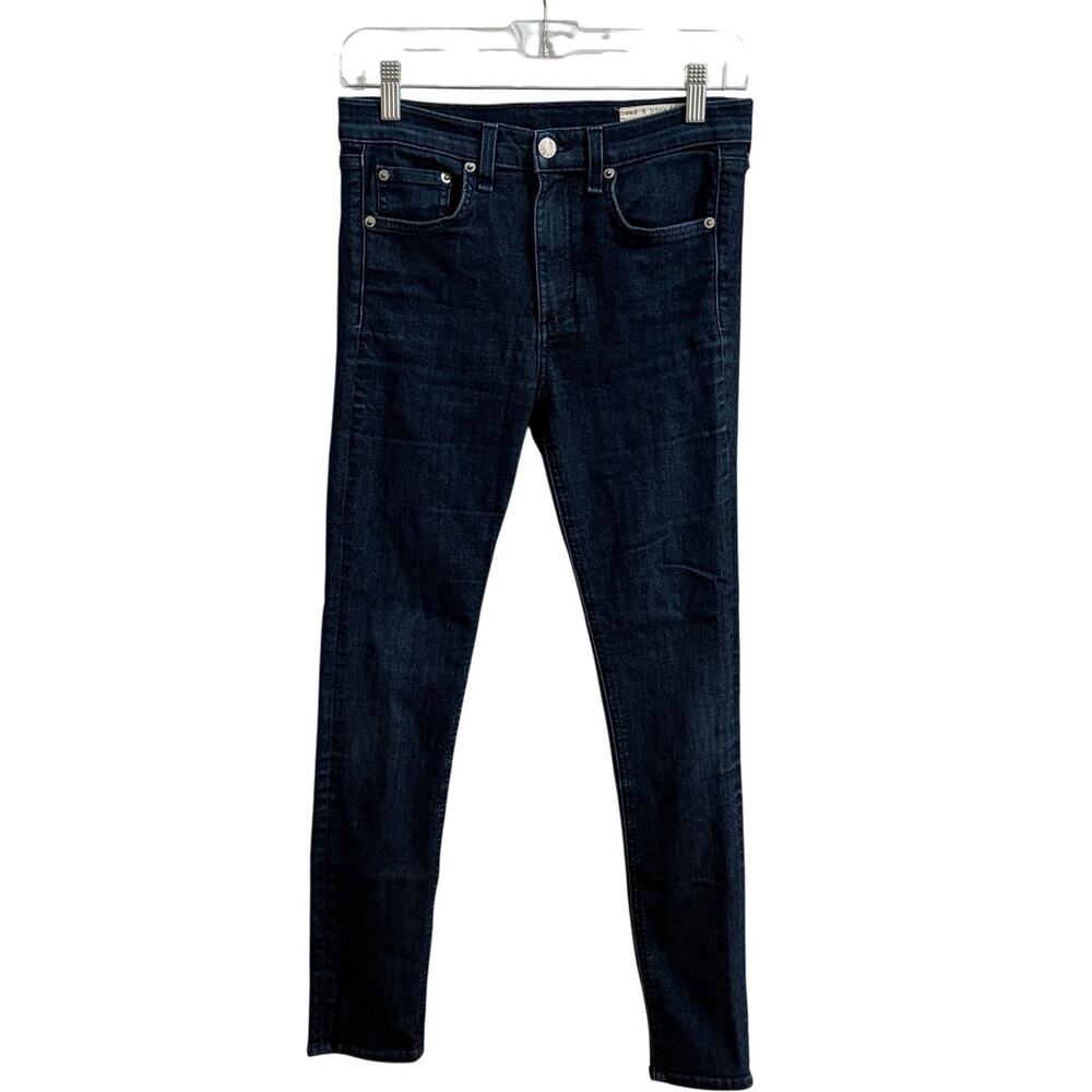 Rag & Bone Jeans Womens 25 Indigo Blue High Rise Ankle Skinny Dark Wash Denim